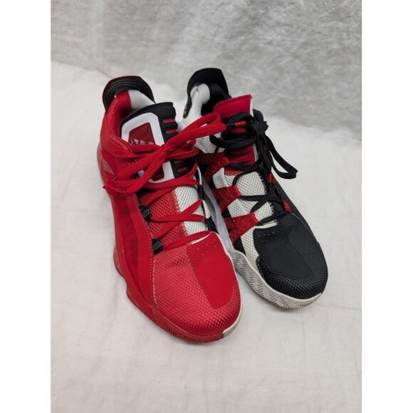 adidas Other - Adidas Dame 6 GCA men's size 8 black, scarlet, white two tone basketball shoes